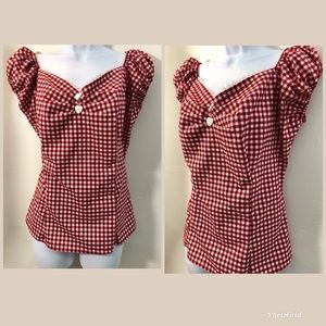 COPY - Country girl charm gingham checked top